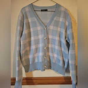 Blue Button Up Cardigan